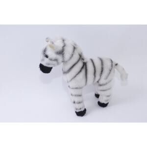 R Dakin, 1975, Zebra, White Striped, 10", Plush, Soft, Toy, Figure, Standing,